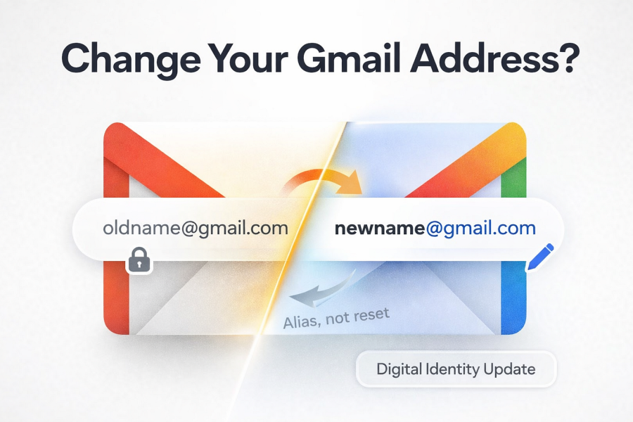 آپدیت بزرگ جیمیل: حالا می‌توانید آدرس ایمیل خود را بدون ساخت حساب جدید تغییر دهید!