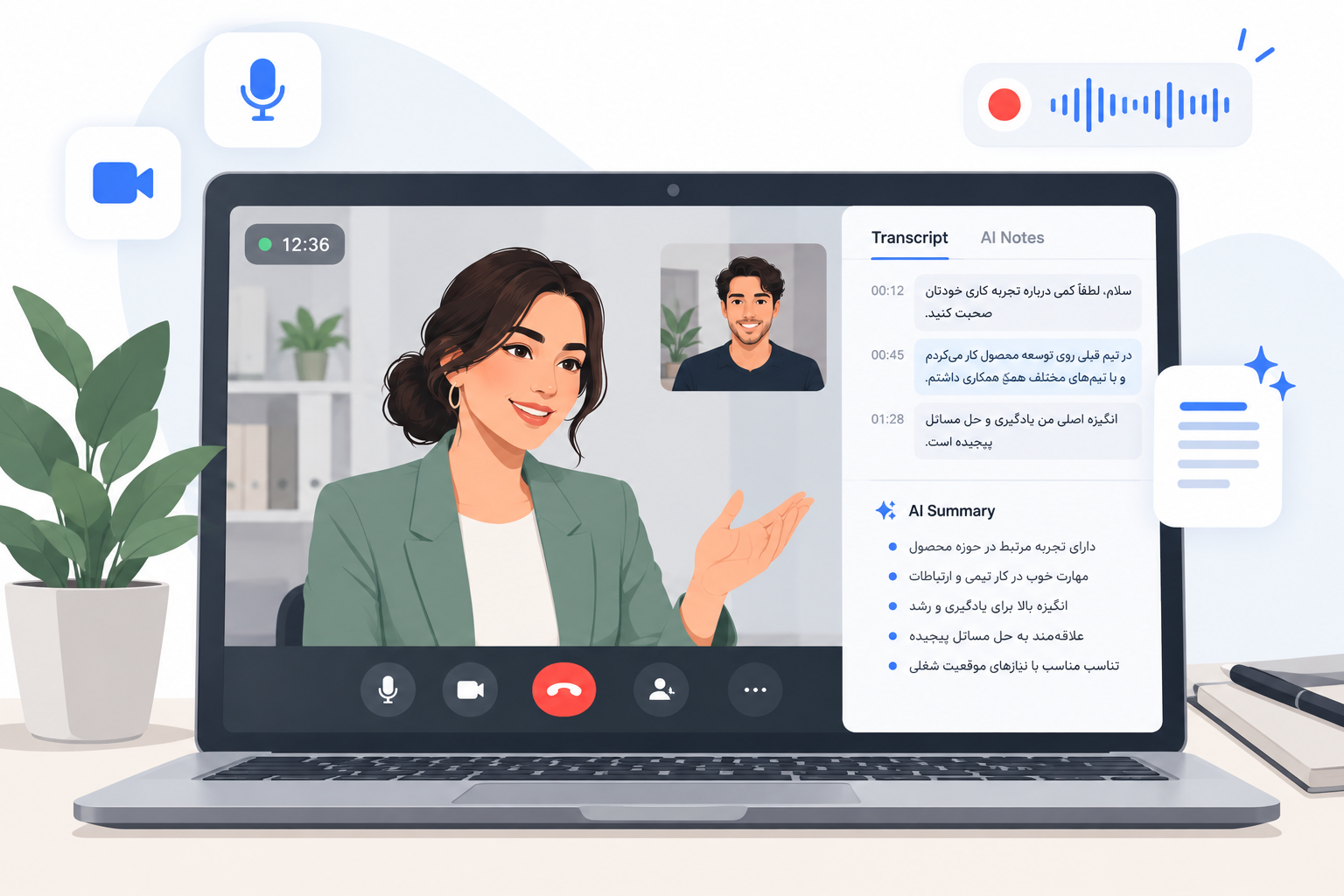 برگزاری مصاحبه آنلاین هوشمند و حرفه ای با سیروم